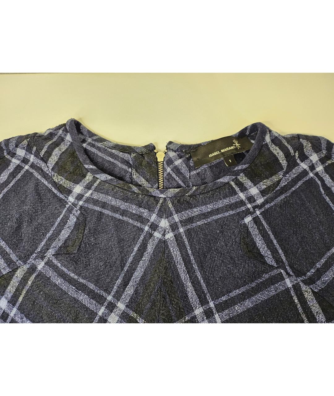 ISABEL MARANT Синяя шелковая блузы, фото 3