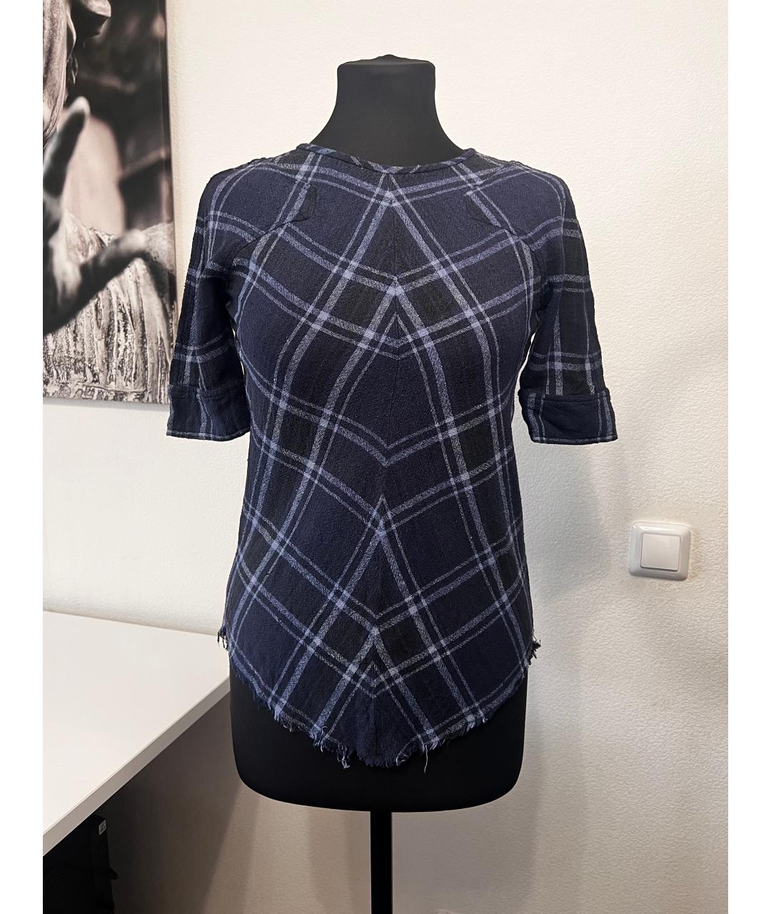 ISABEL MARANT Синяя шелковая блузы, фото 4