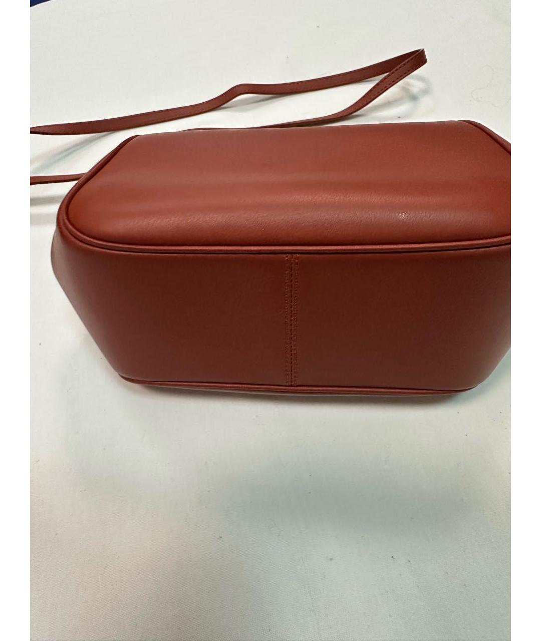 ULYANA SERGEENKO Бордовая кожаная сумка через плечо, фото 4