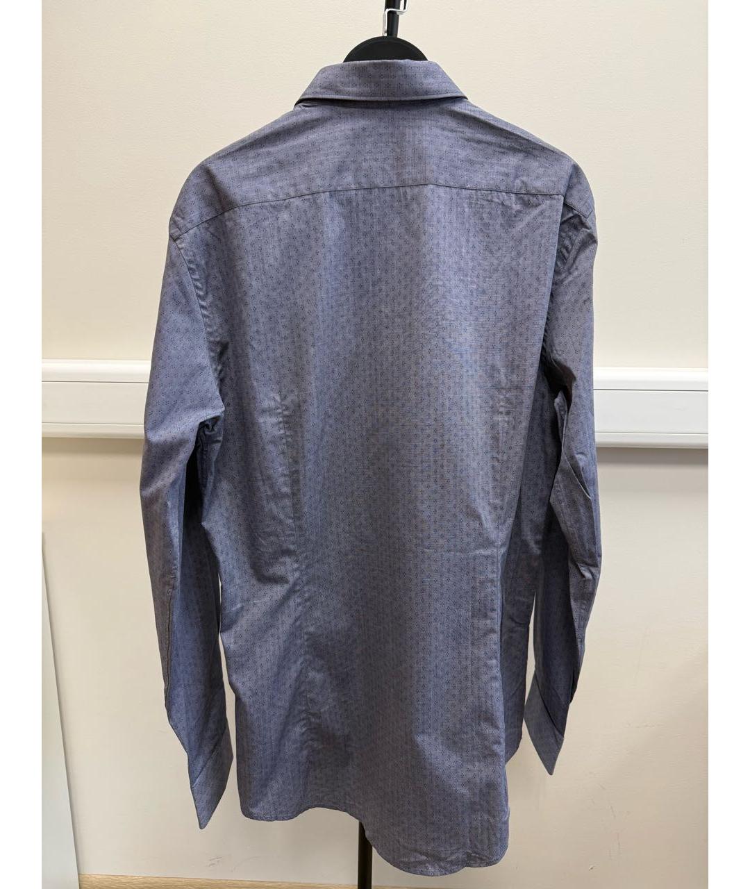 PAL ZILERI Синяя хлопковая классическая рубашка, фото 3