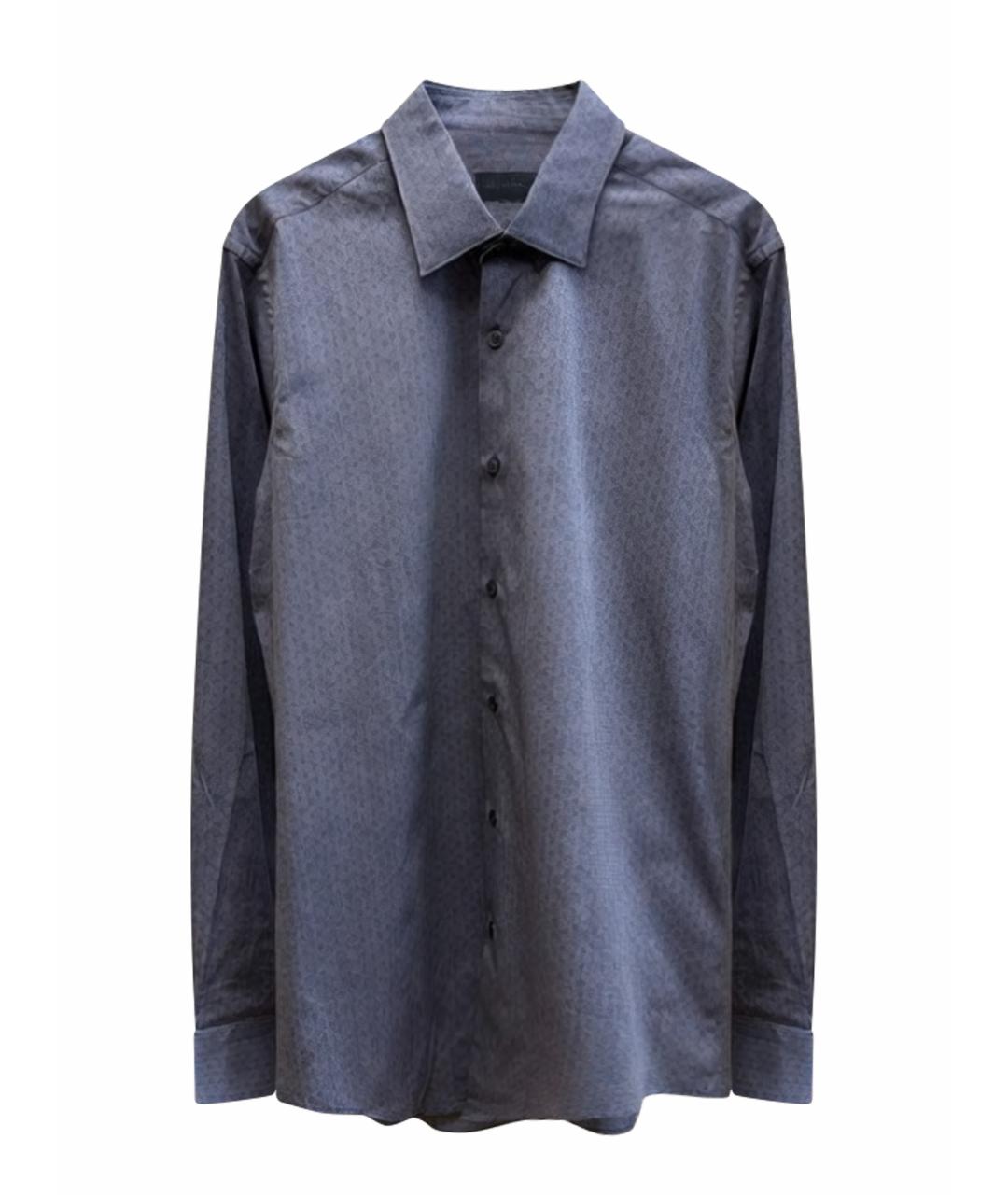 PAL ZILERI Синяя хлопковая классическая рубашка, фото 1