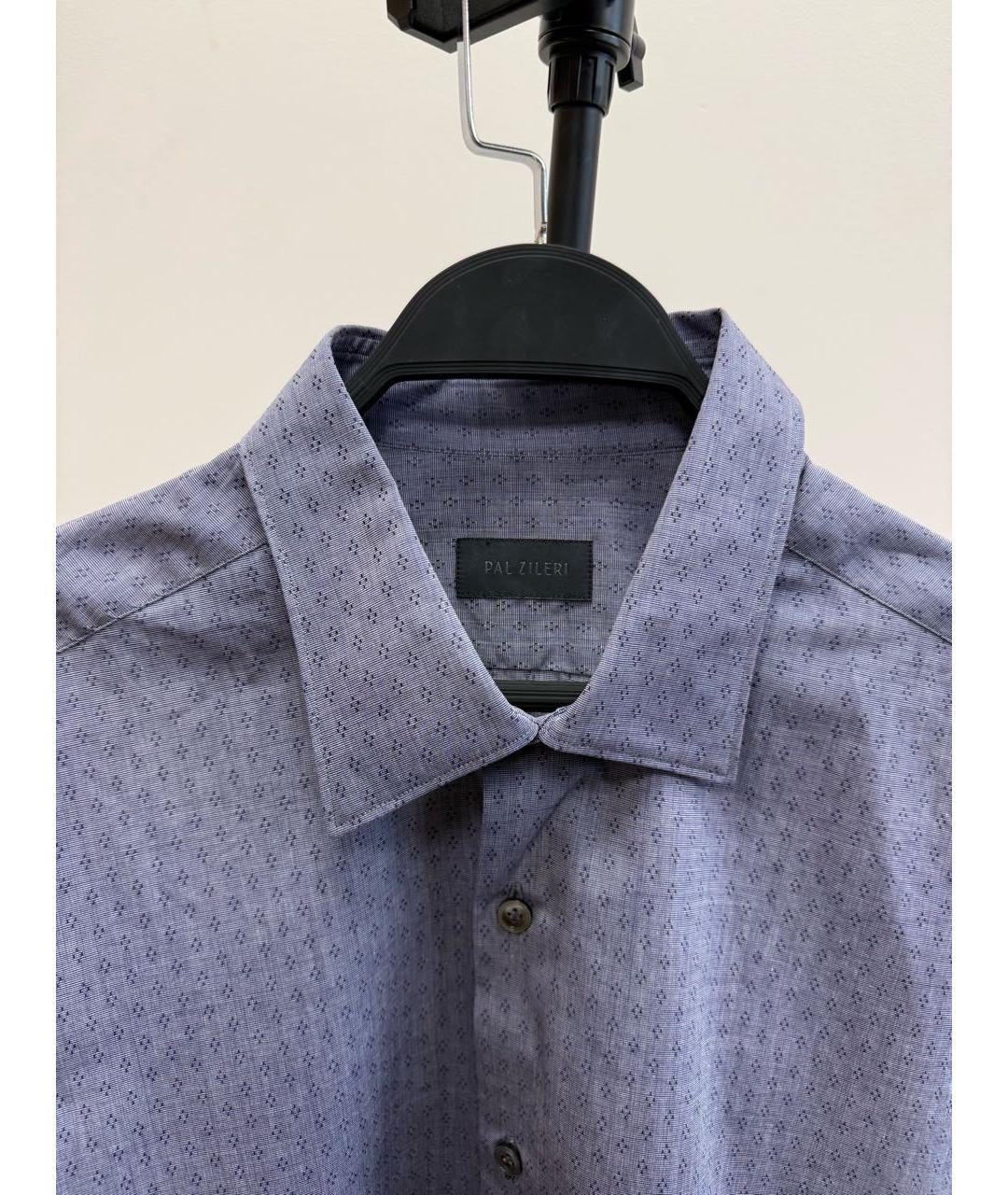 PAL ZILERI Синяя хлопковая классическая рубашка, фото 2
