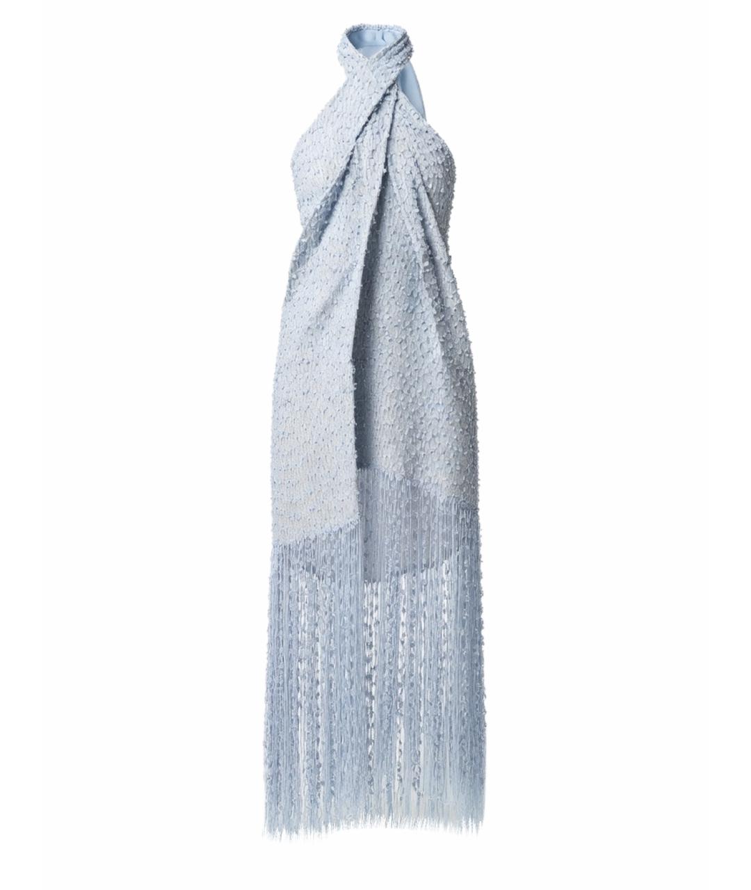 JACQUEMUS Голубое хлопковое вечернее платье, фото 1