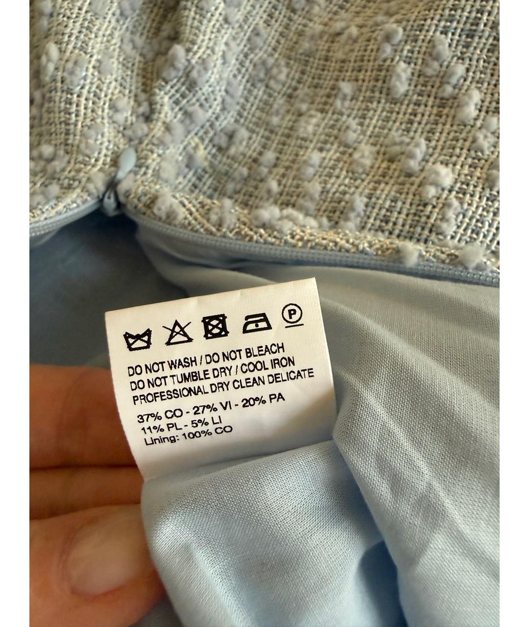 JACQUEMUS Голубое хлопковое вечернее платье, фото 4