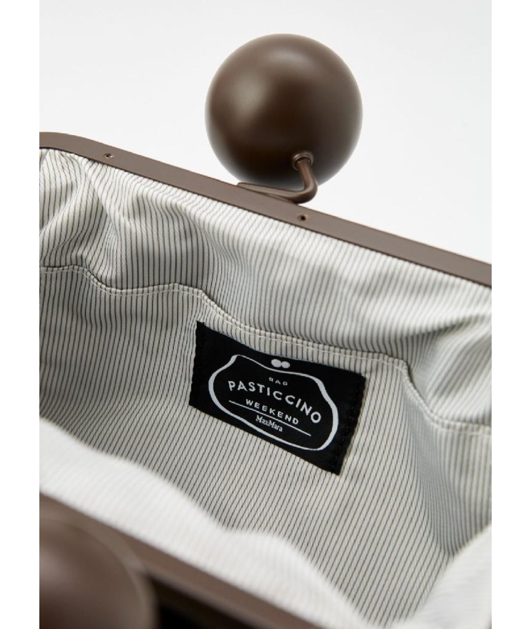 MAX MARA Коричневая кожаная сумка через плечо, фото 5