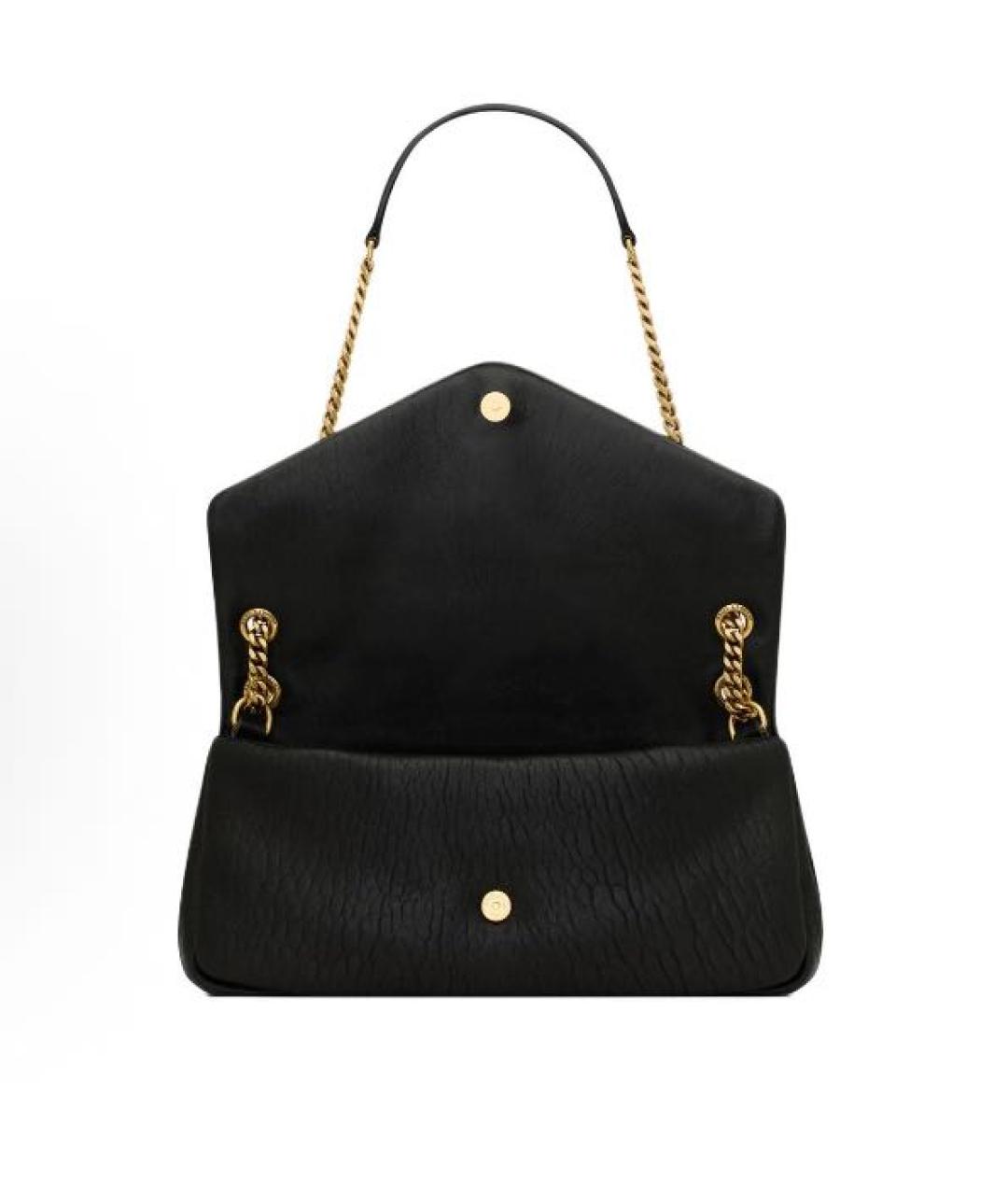 SAINT LAURENT Черная кожаная сумка через плечо, фото 3