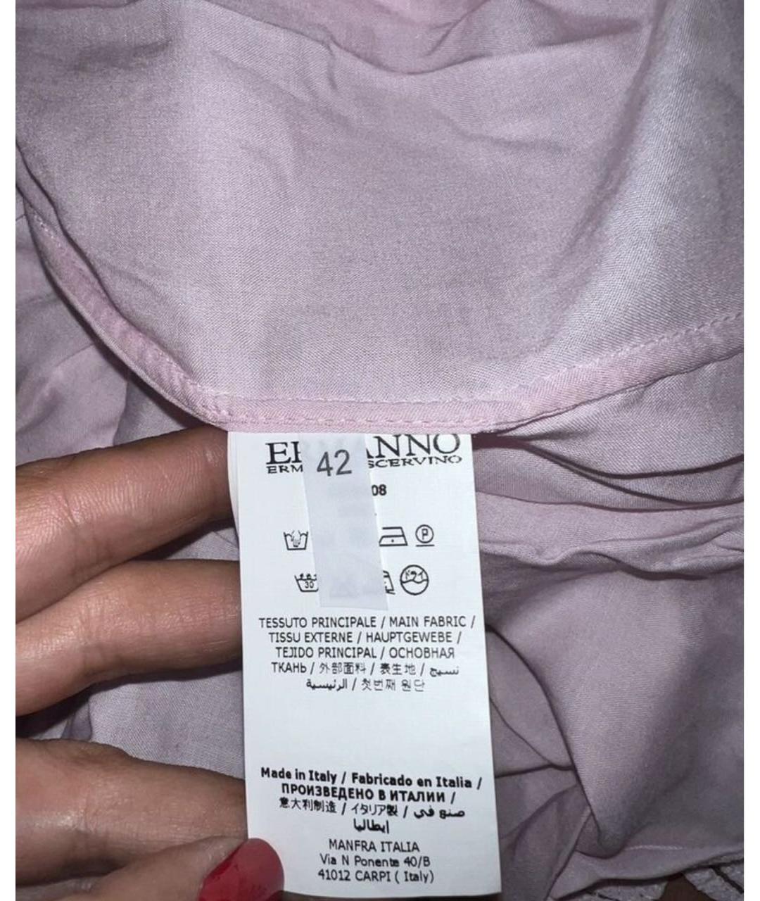 ERMANNO SCERVINO Розовое полиамидовое коктейльное платье, фото 4