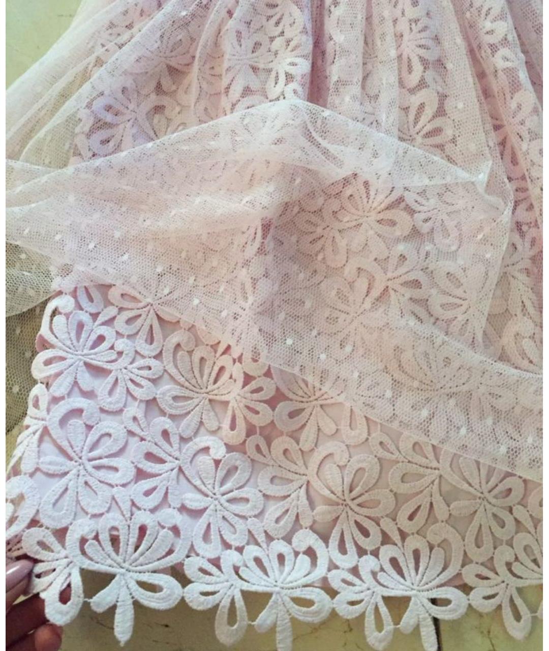 ERMANNO SCERVINO Розовое полиамидовое коктейльное платье, фото 5