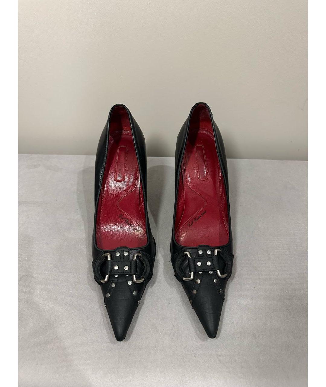 CESARE PACIOTTI Черные кожаные туфли, фото 2