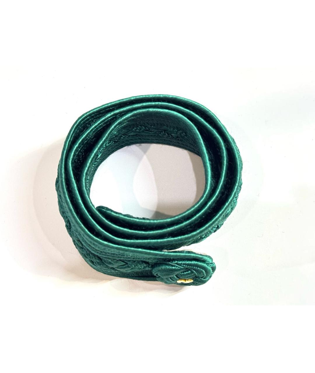 NINA RICCI Зеленый пелетеный ремень, фото 4
