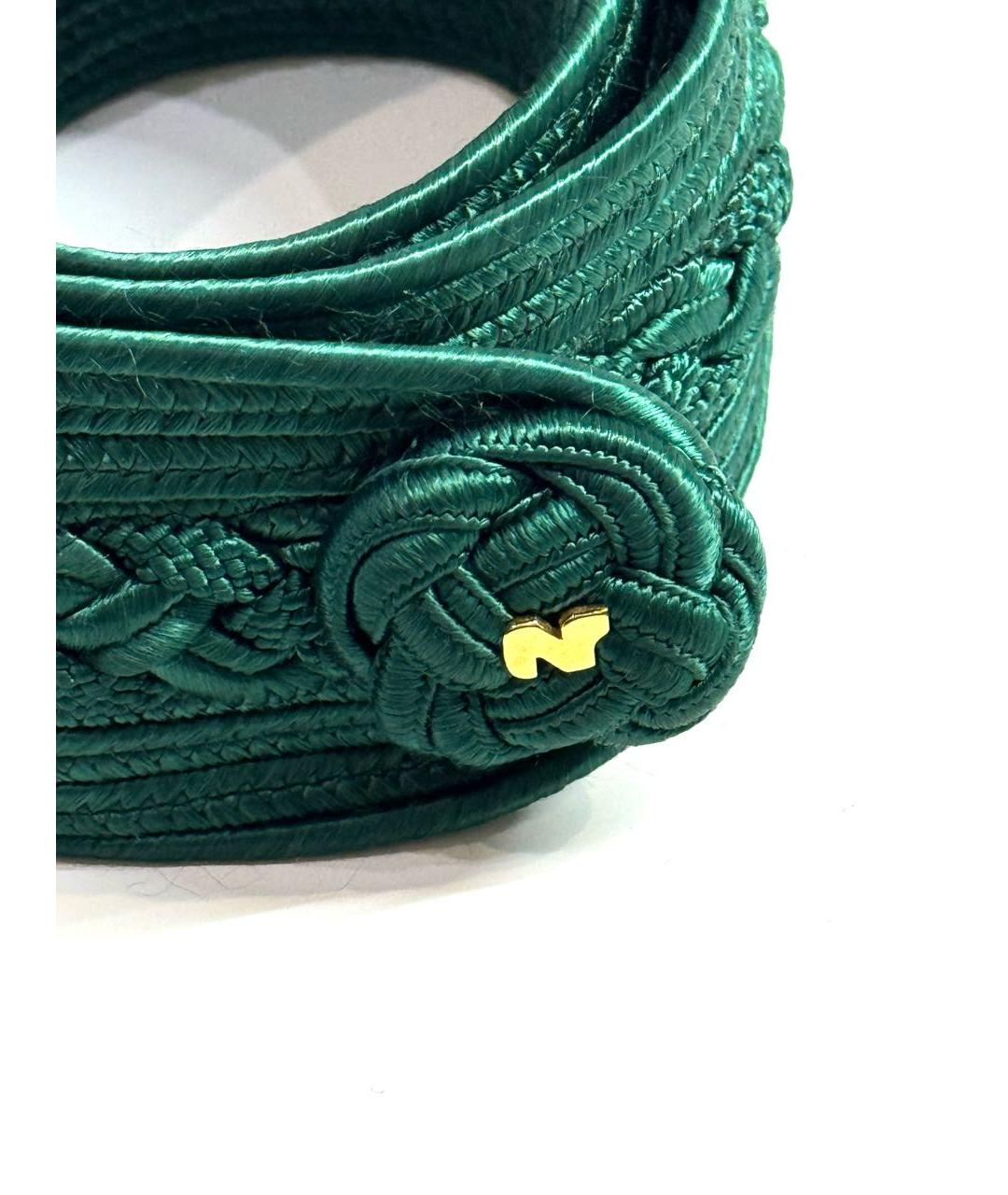 NINA RICCI Зеленый пелетеный ремень, фото 2