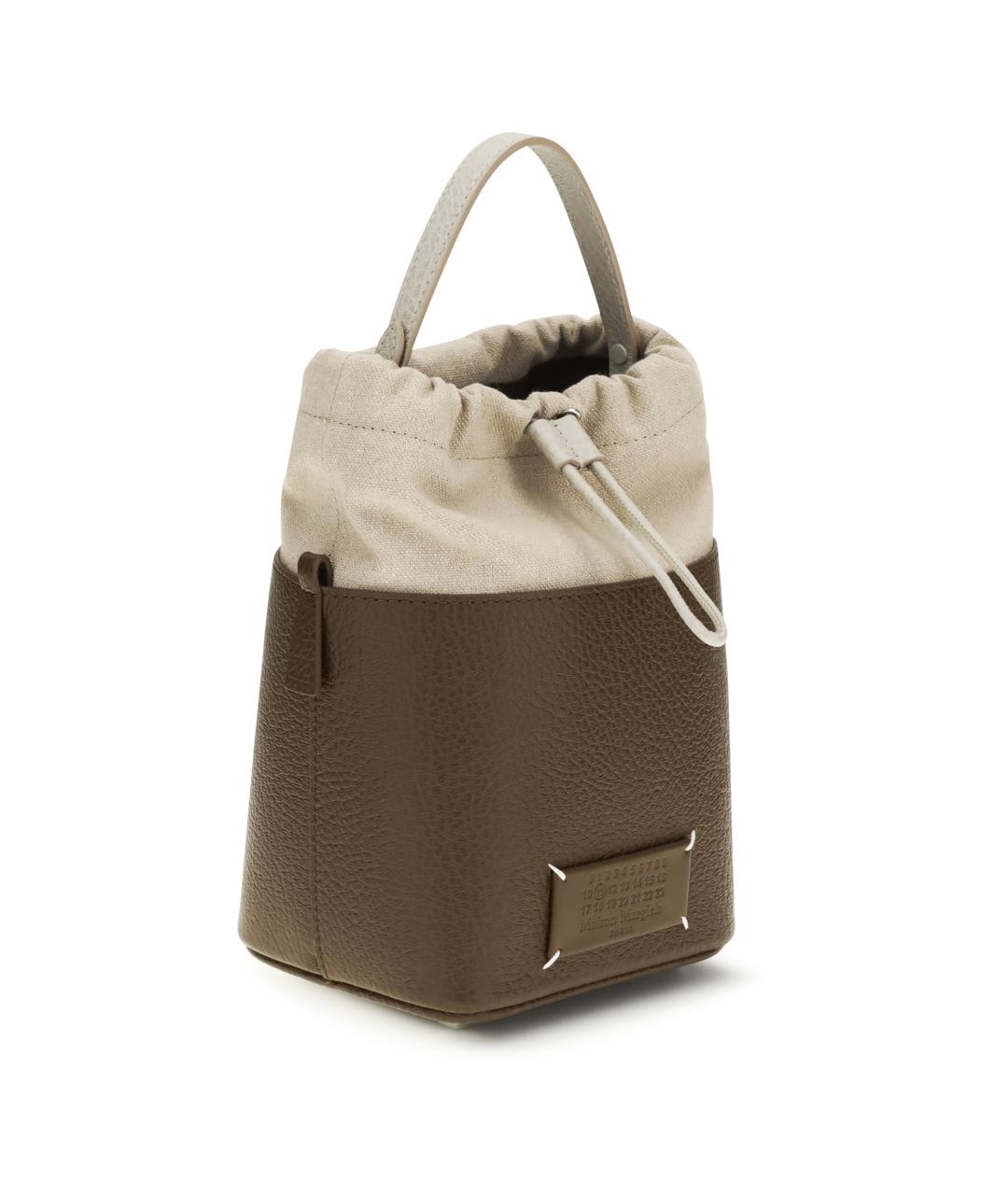 MAISON MARGIELA Коричневая кожаная сумка через плечо, фото 2