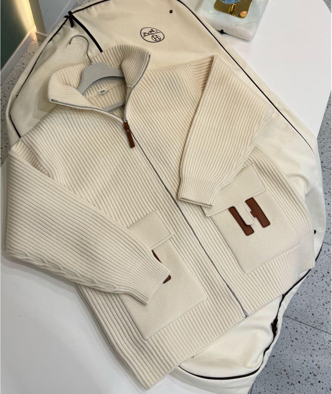 HERMES Бежевый кардиган, фото 6
