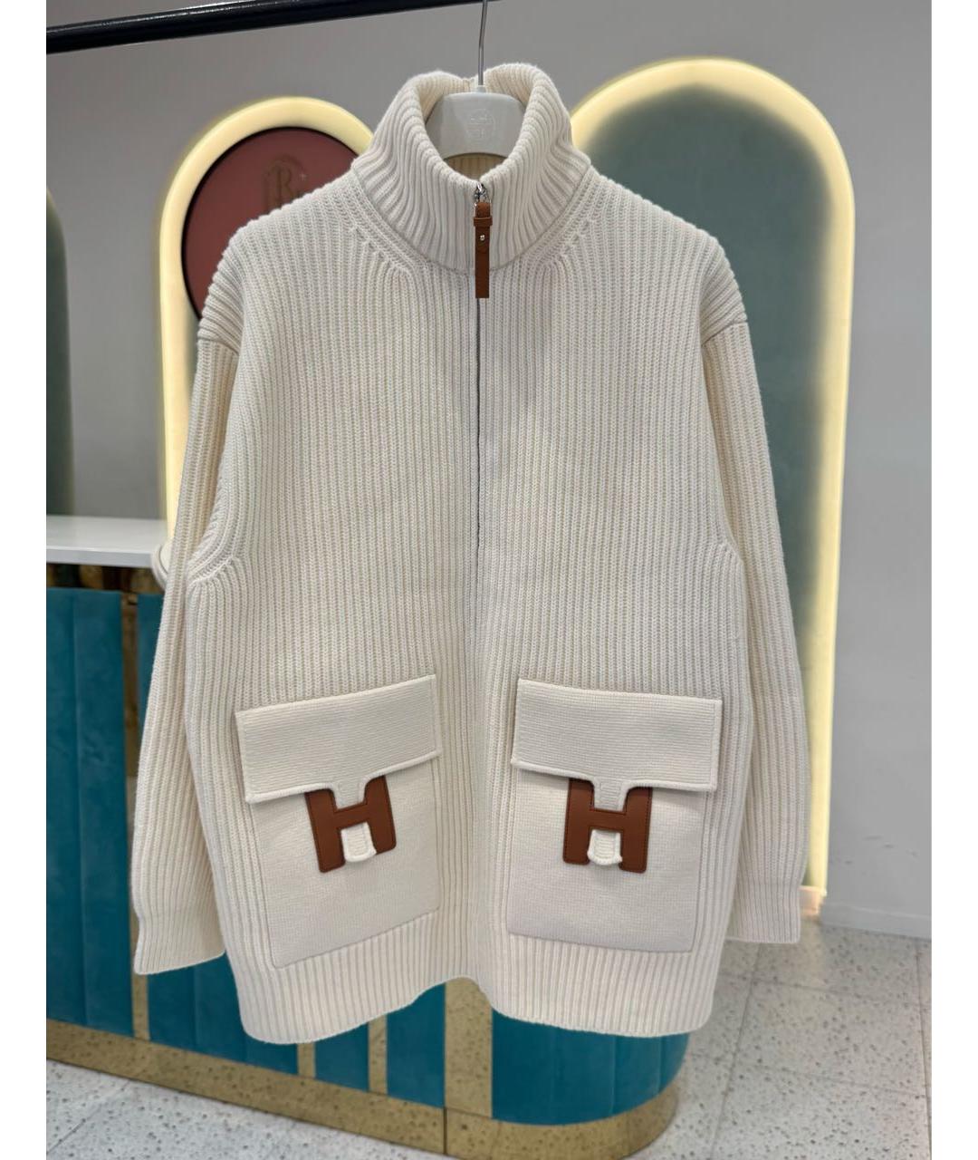 HERMES Бежевый кардиган, фото 7