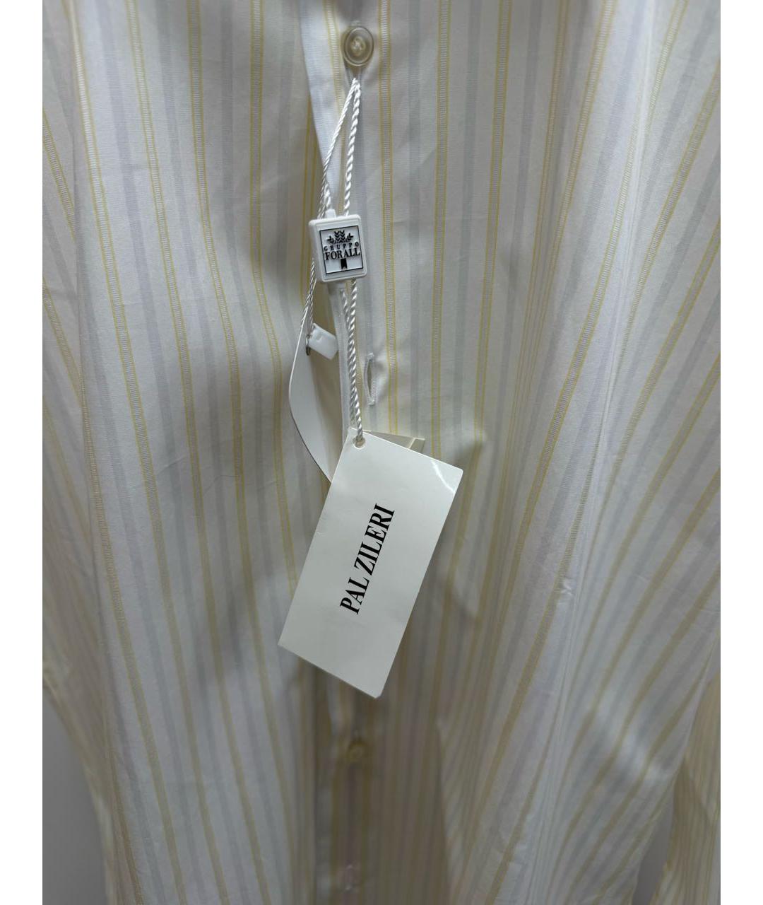 PAL ZILERI Желтая хлопковая классическая рубашка, фото 3