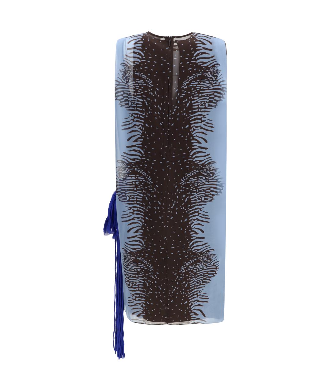 FERRAGAMO Мульти шелковое повседневное платье, фото 2