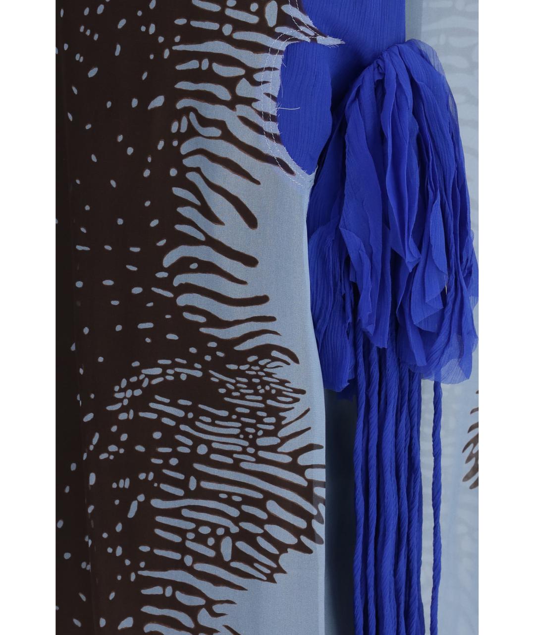 FERRAGAMO Мульти шелковое повседневное платье, фото 3