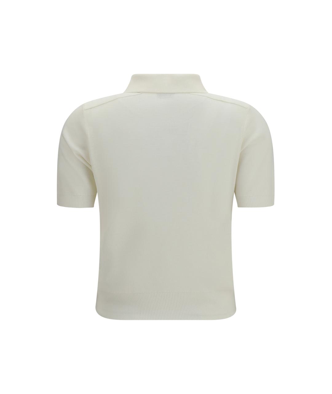 BURBERRY Белая шерстяная футболка, фото 2