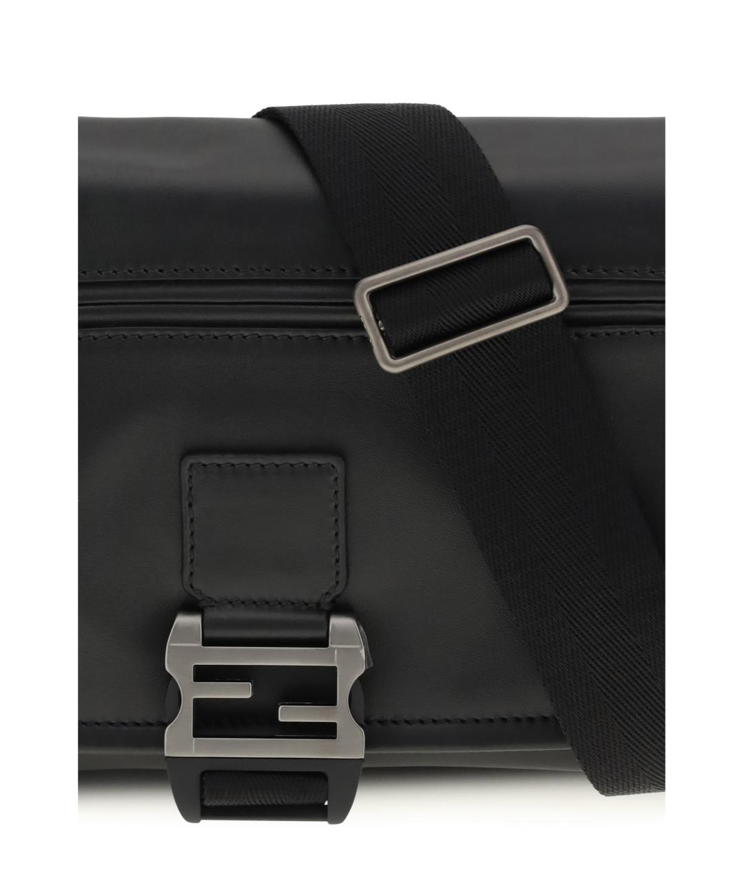 FENDI Черная кожаная сумка на плечо, фото 4