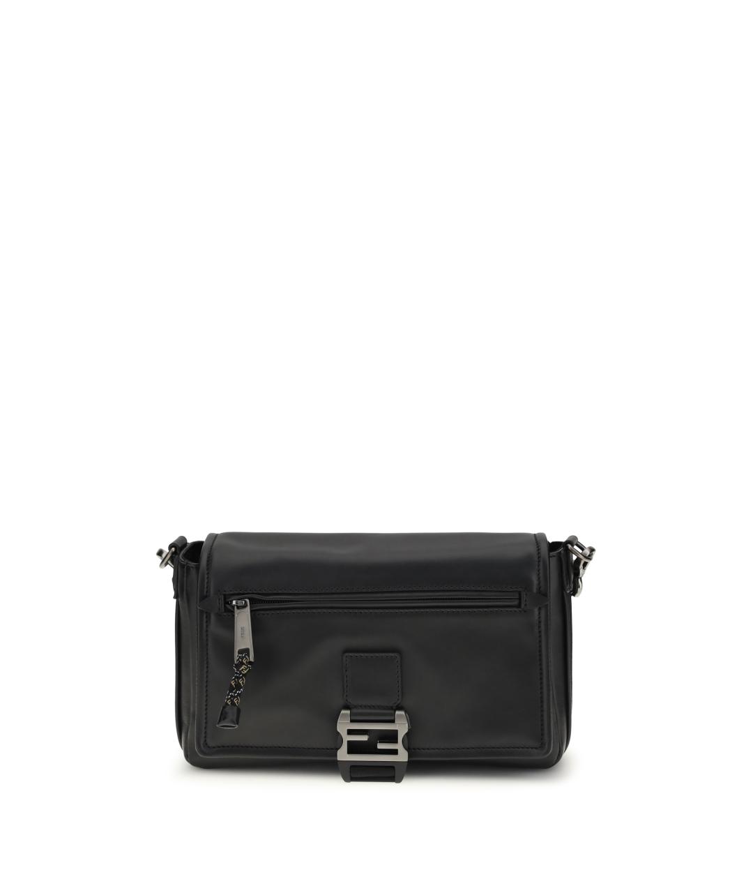 FENDI Черная кожаная сумка на плечо, фото 1