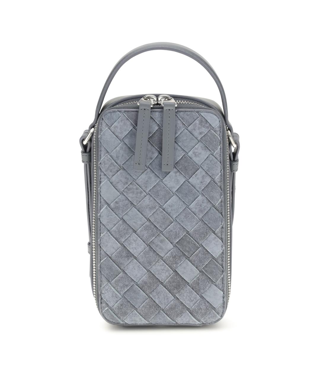 BOTTEGA VENETA Голубая замшевая сумка на плечо, фото 1