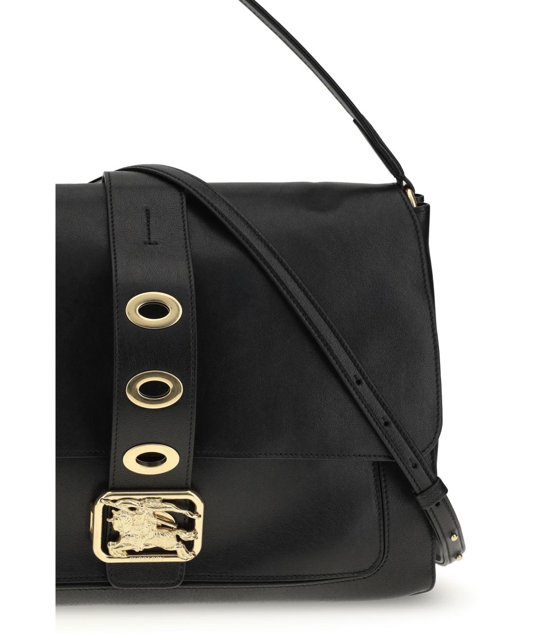 BURBERRY Черная кожаная сумка через плечо, фото 4