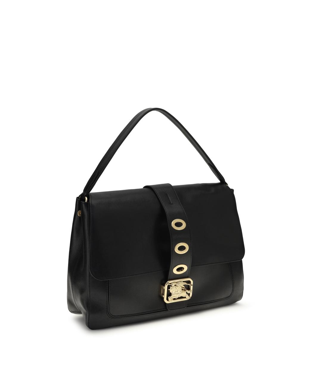 BURBERRY Черная кожаная сумка через плечо, фото 2