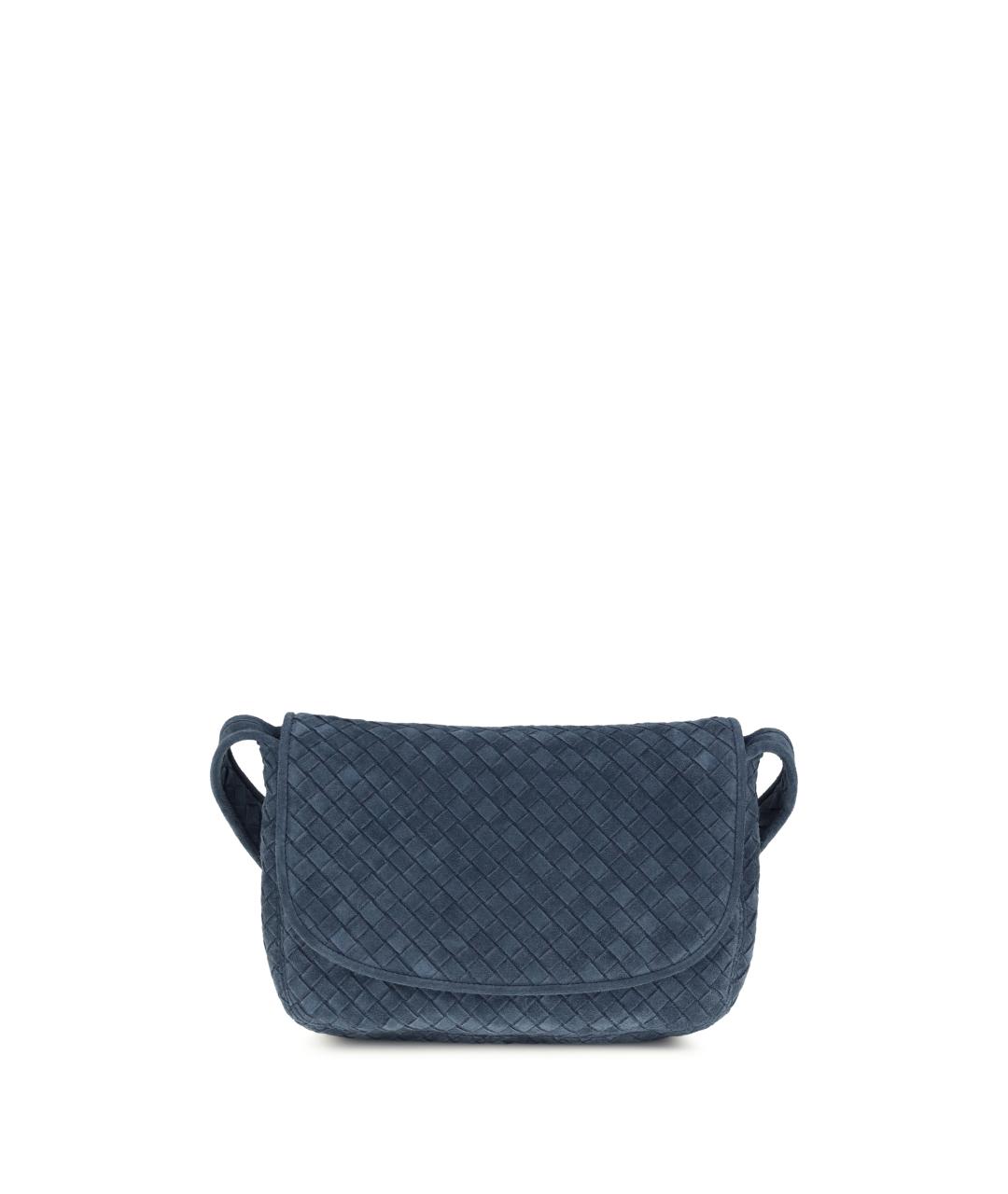 BOTTEGA VENETA Синяя замшевая сумка на плечо, фото 1