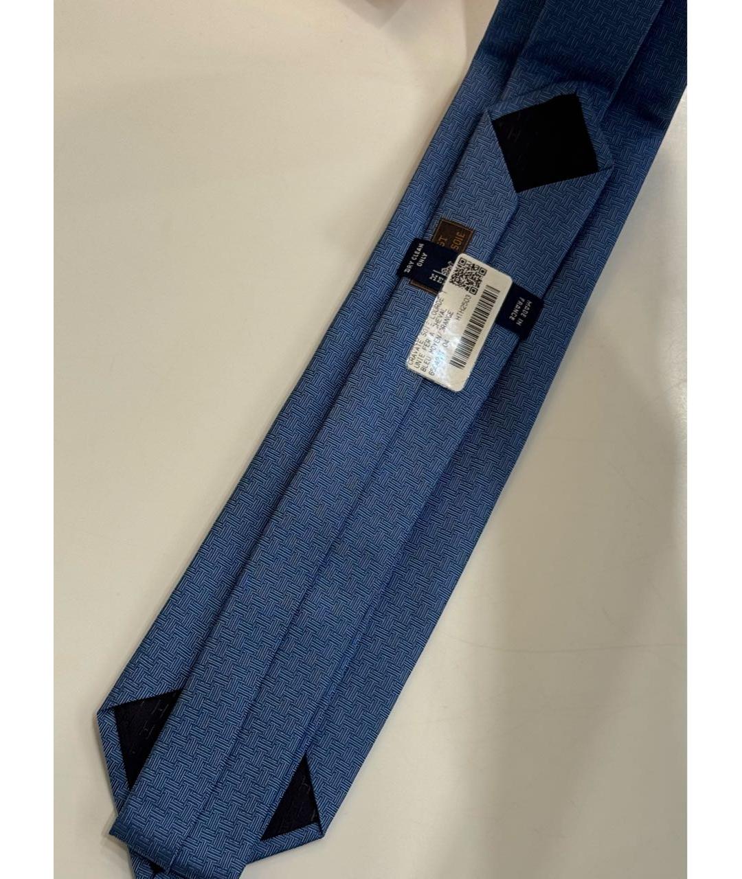 HERMES Синий шелковый галстук, фото 3
