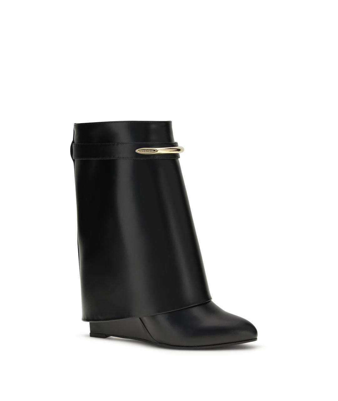 GIVENCHY Черные кожаные сапоги, фото 2