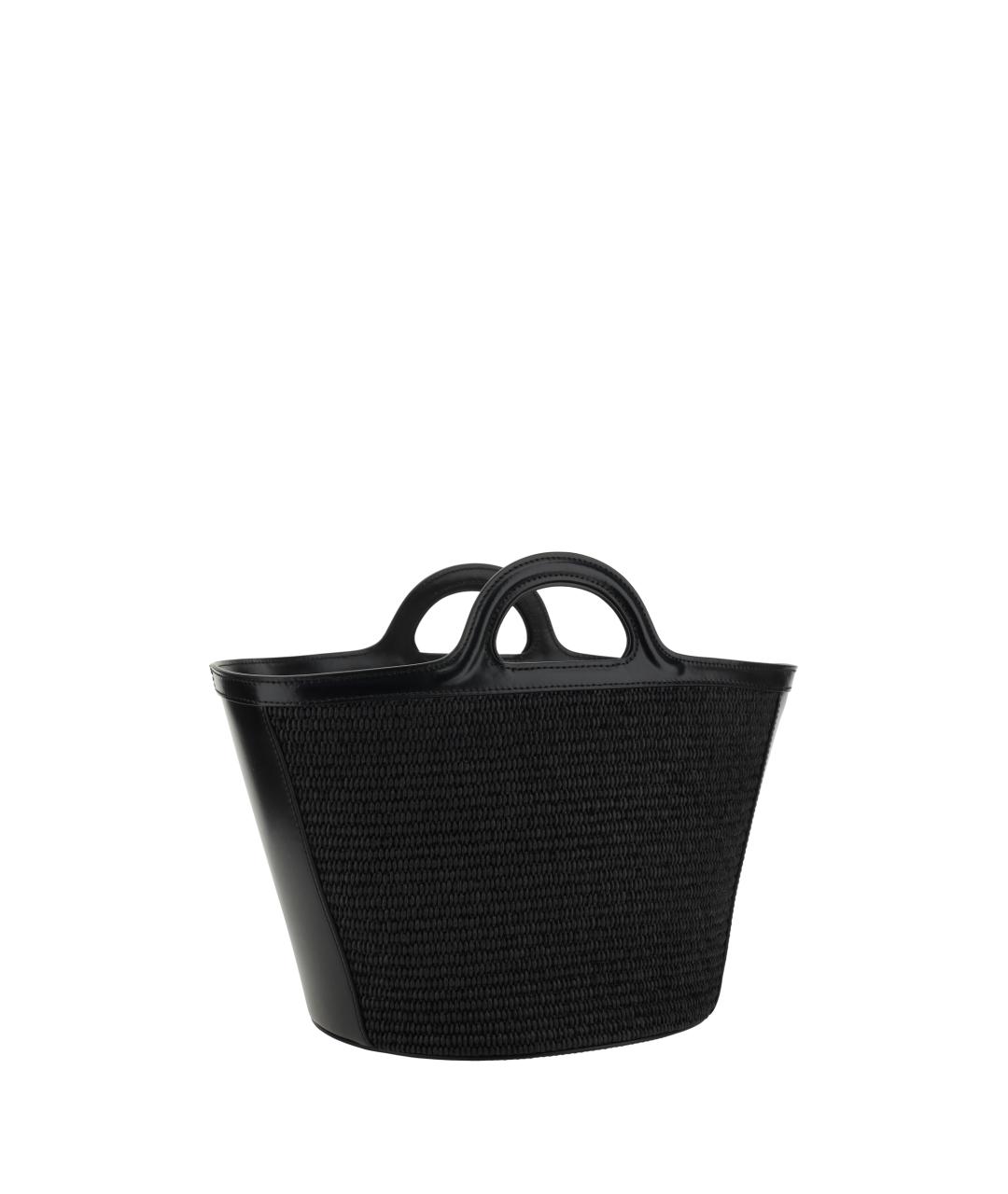 MARNI Черная пелетеная сумка тоут, фото 3