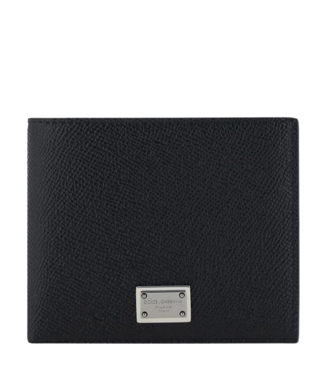 DOLCE&GABBANA Черный кожаный кошелек, фото 1