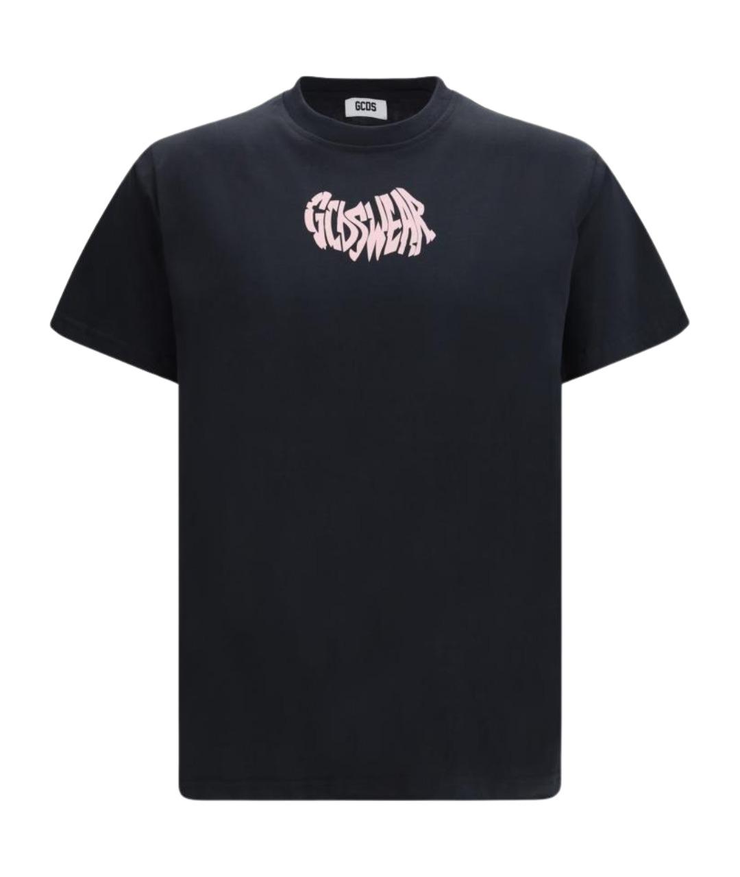 GCDS Антрацитовая хлопковая футболка, фото 1