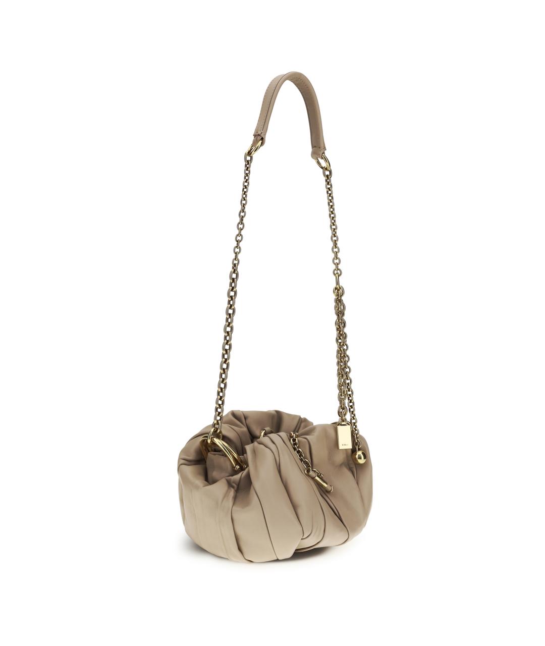 CHLOE Бежевая кожаная сумка через плечо, фото 2