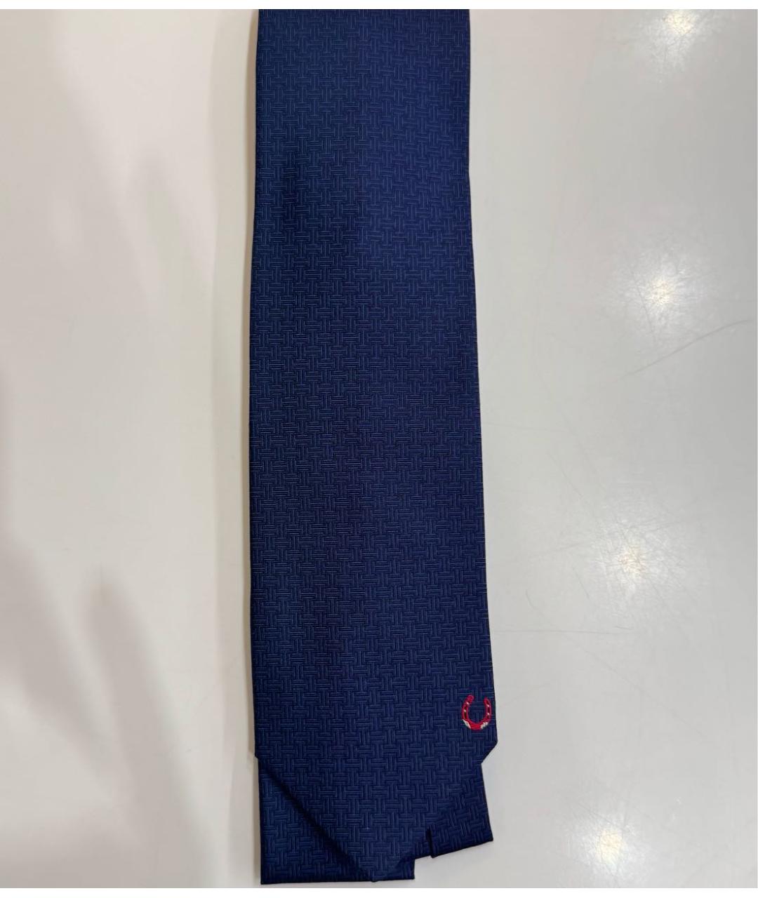 HERMES Темно-синий шелковый галстук, фото 2