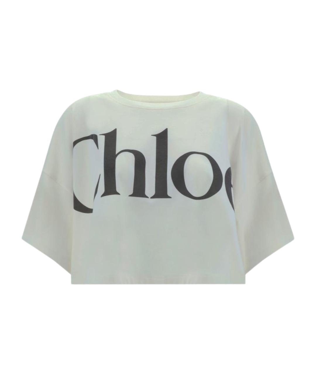 CHLOE Белая хлопковая футболка, фото 1