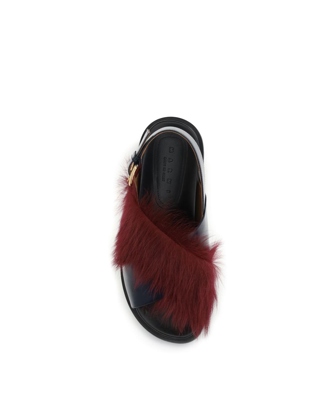 MARNI Синие кожаные сандалии, фото 3