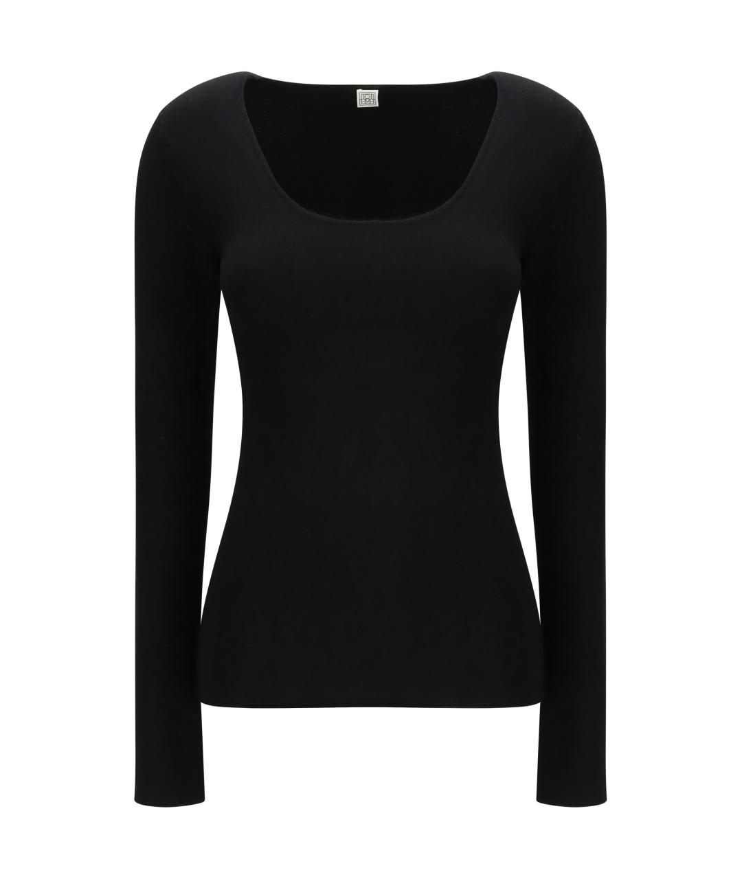 TOTEME Черный шерстяной джемпер / свитер, фото 1