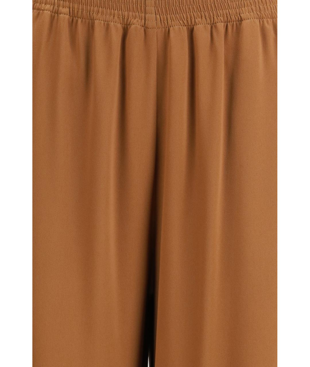 FABIANA FILIPPI Коричневые вискозные прямые брюки, фото 3