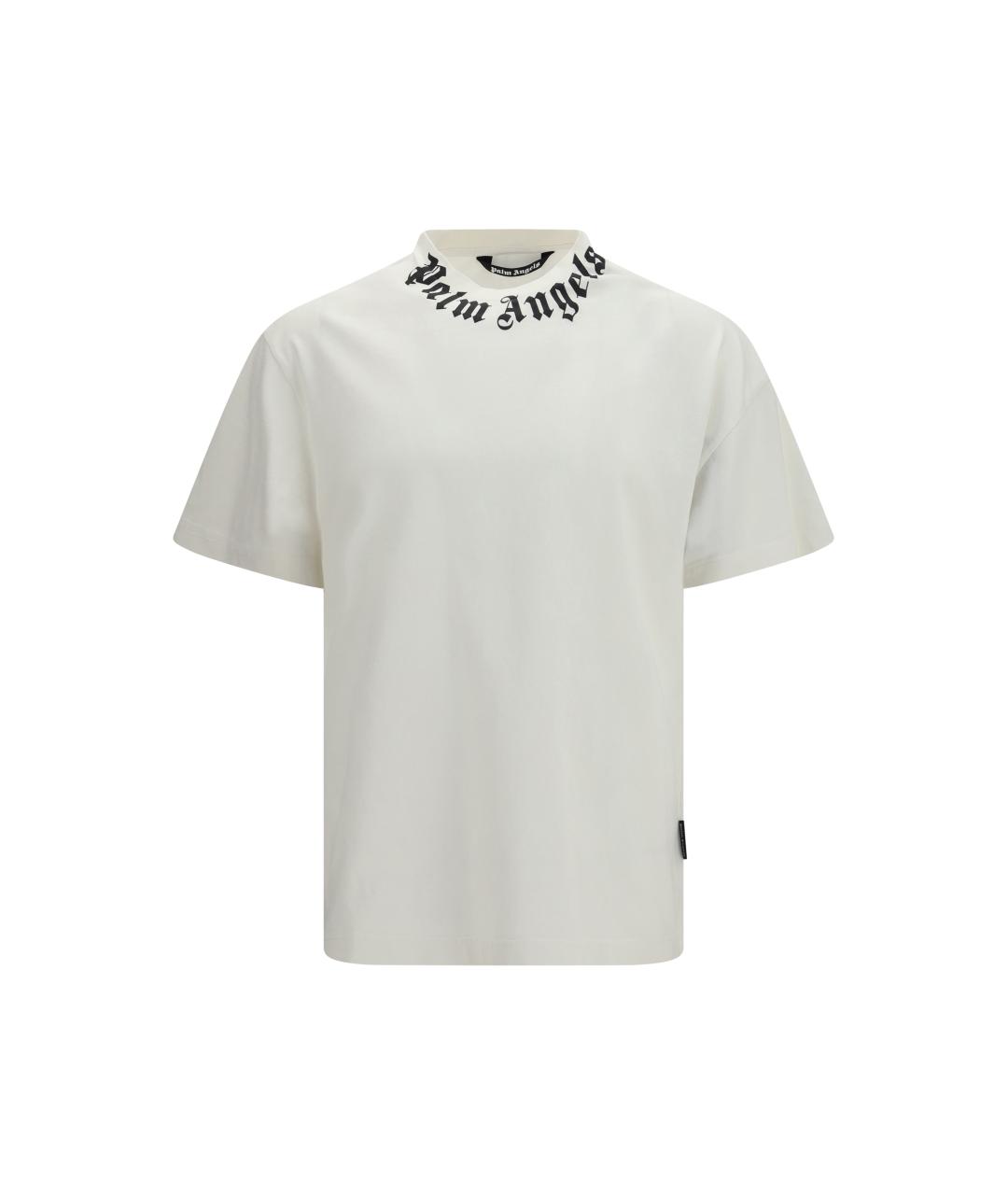 PALM ANGELS Белая хлопковая футболка, фото 4