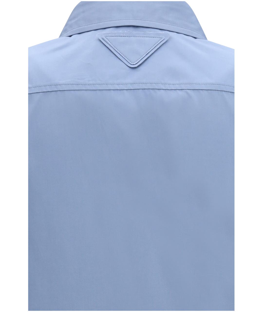 PRADA Голубая хлопковая рубашка, фото 3