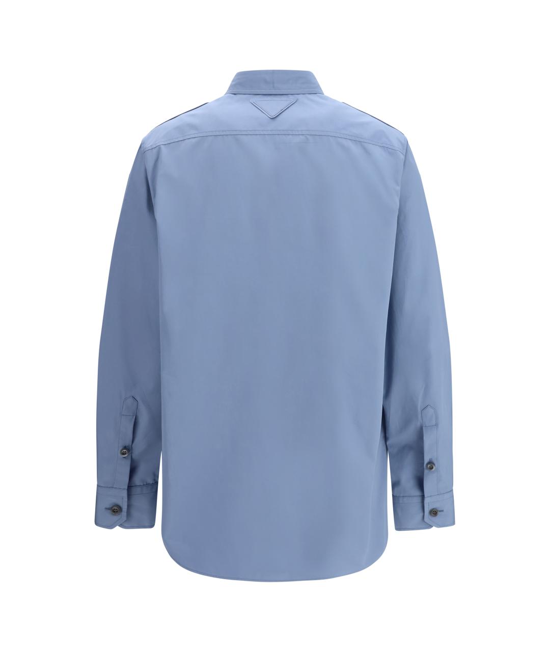 PRADA Голубая хлопковая рубашка, фото 2