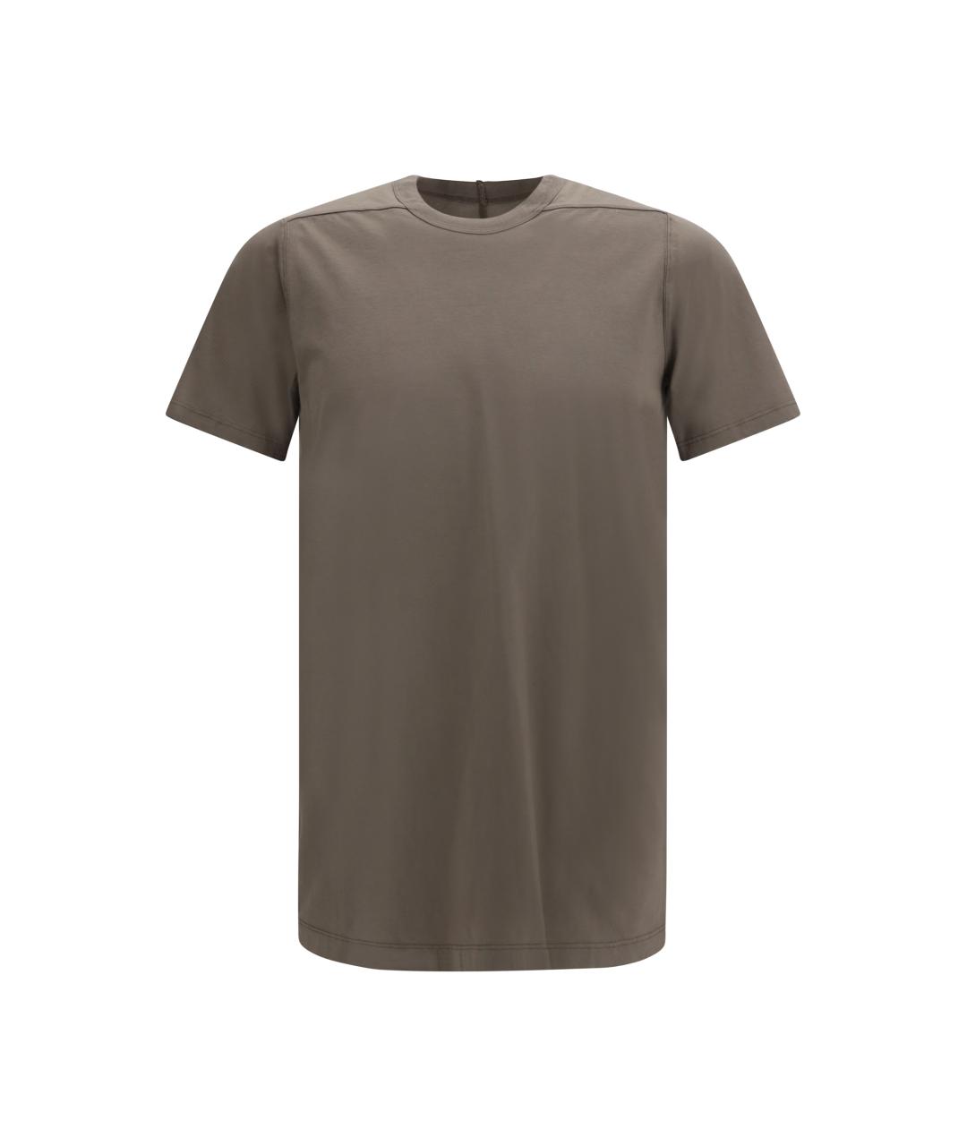 RICK OWENS Коричневая хлопковая футболка, фото 1