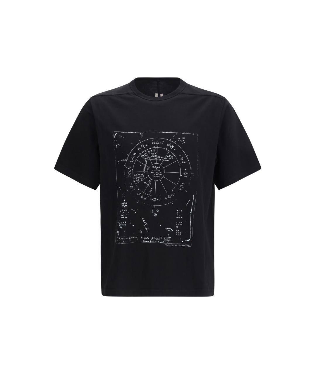 RICK OWENS Черная хлопковая футболка, фото 1