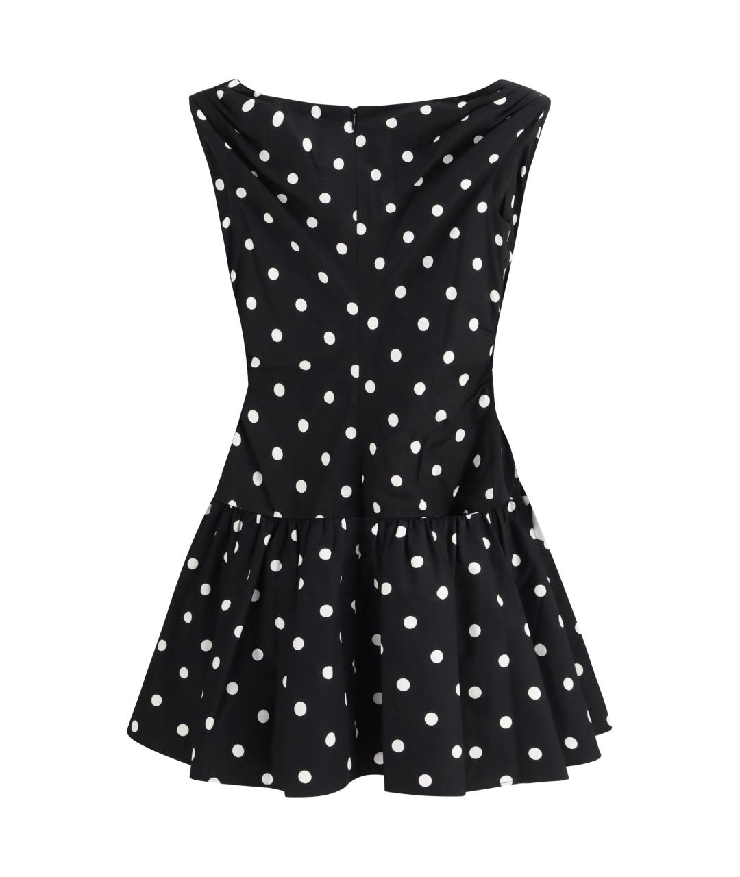 SELF-PORTRAIT Черное хлопковое повседневное платье, фото 2