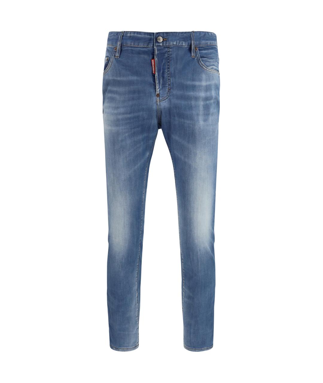 DSQUARED2 Синие хлопковые джинсы скинни, фото 1