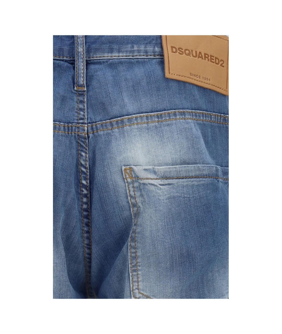 DSQUARED2 Синие хлопковые джинсы скинни, фото 3