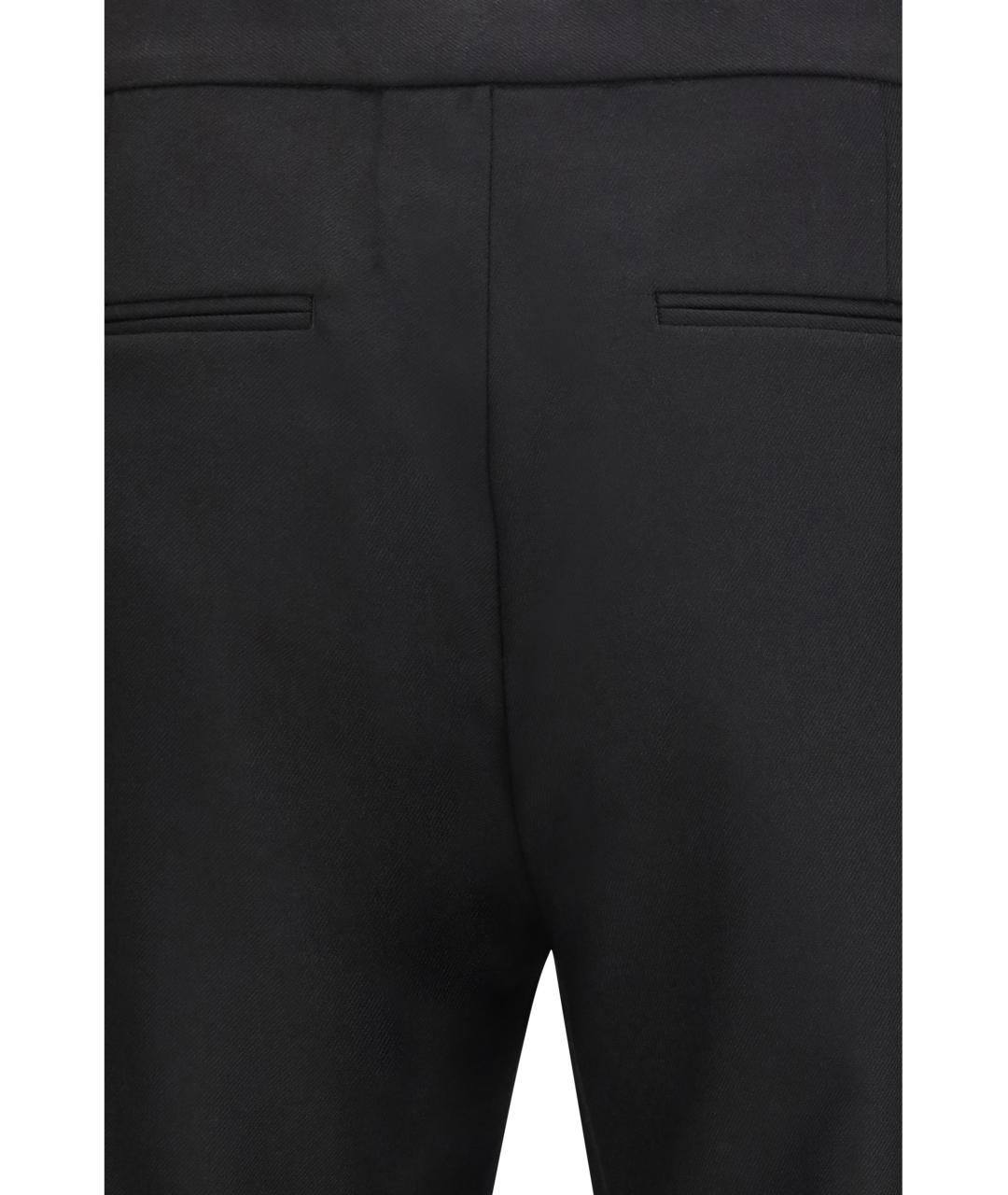 MAISON MARGIELA Черные шерстяные повседневные брюки, фото 3