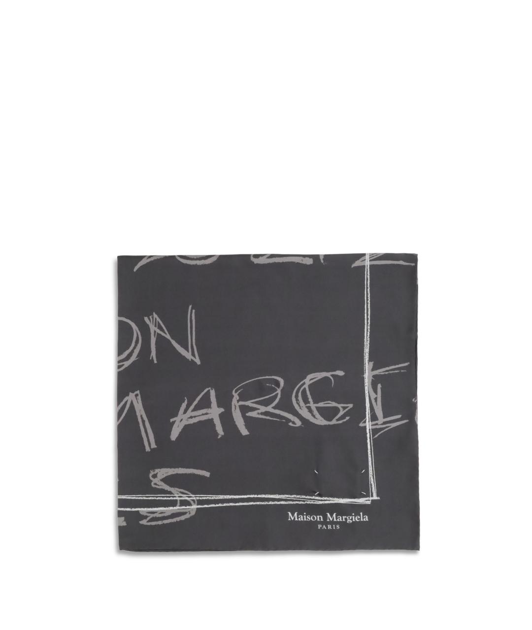 MAISON MARGIELA Серый шелковый шарф, фото 1