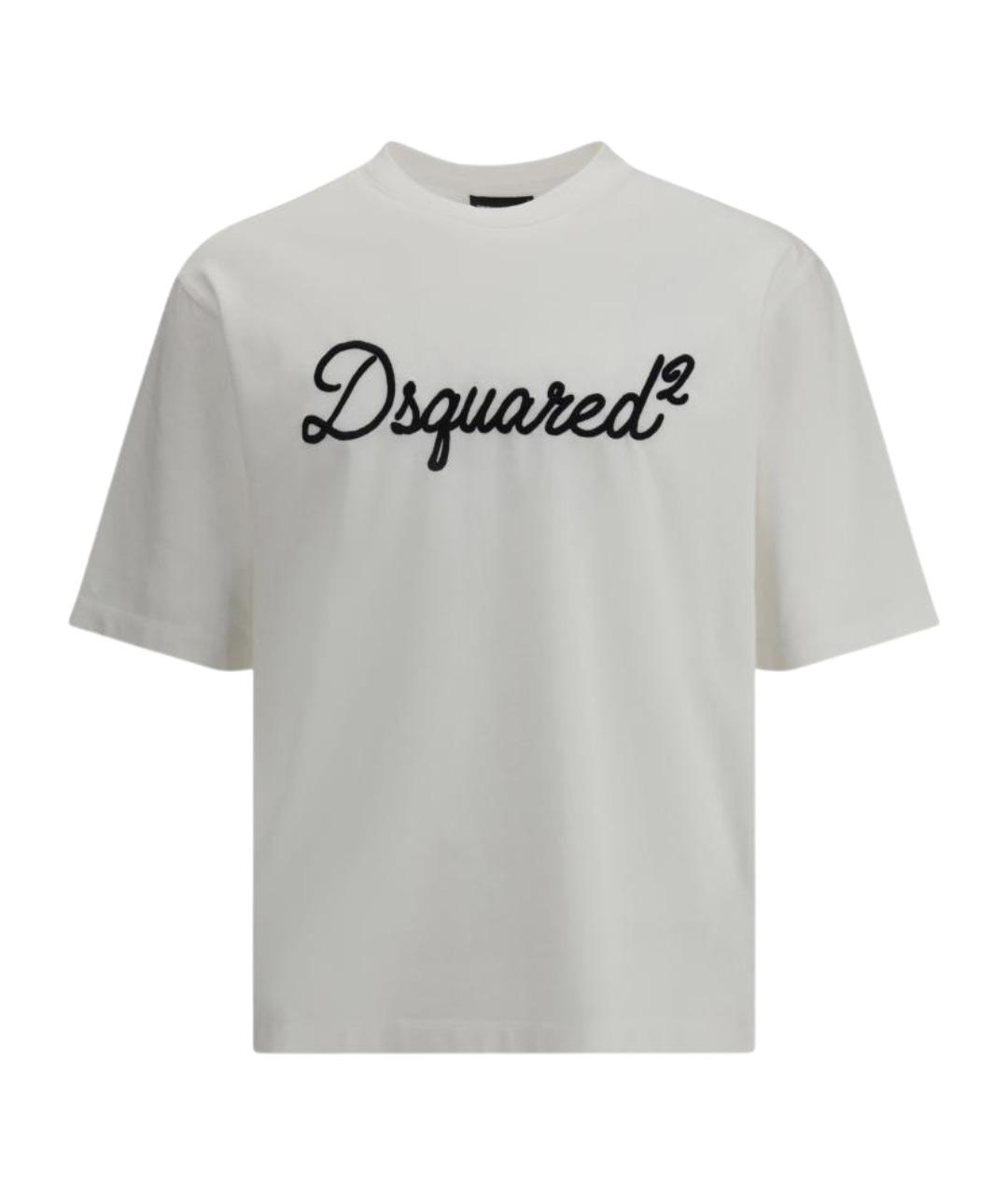 DSQUARED2 Белая хлопковая футболка, фото 1